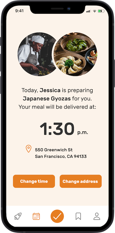 iPhone app preferences delivery screen